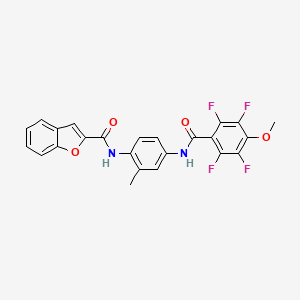 N-{2-methyl-4-[(2,3,5,6-tetrafluoro-4-methoxybenzoyl)amino]phenyl}-1-benzofuran-2-carboxamide