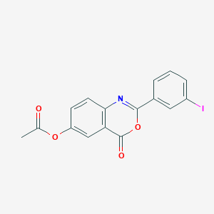 2-(3-iodophenyl)-4-oxo-4H-3,1-benzoxazin-6-yl acetate