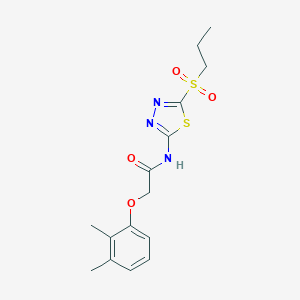 molecular formula C15H19N3O4S2 B360383 2-(2,3-dimethylphenoxy)-N-[5-(propylsulfonyl)-1,3,4-thiadiazol-2-yl]acetamide CAS No. 901659-88-9