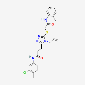 3-[4-allyl-5-({2-[(2-methylphenyl)amino]-2-oxoethyl}thio)-4H-1,2,4-triazol-3-yl]-N-(3-chloro-4-methylphenyl)propanamide