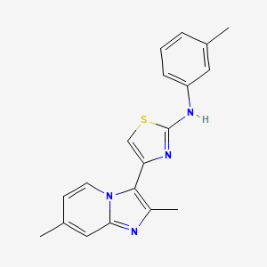 4-(2,7-dimethylimidazo[1,2-a]pyridin-3-yl)-N-(3-methylphenyl)-1,3-thiazol-2-amine