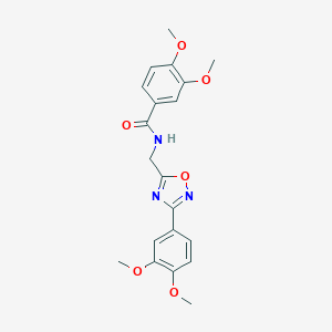 molecular formula C20H21N3O6 B360387 N-{[3-(3,4-dimethoxyphenyl)-1,2,4-oxadiazol-5-yl]methyl}-3,4-dimethoxybenzamide CAS No. 878717-71-6