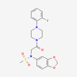 N-1,3-benzodioxol-5-yl-N-{2-[4-(2-fluorophenyl)-1-piperazinyl]-2-oxoethyl}methanesulfonamide