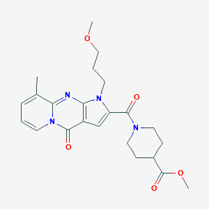 methyl 1-[6-(3-methoxypropyl)-10-methyl-2-oxo-1,6,8-triazatricyclo[7.4.0.0^{3,7}]trideca-3(7),4,8,10,12-pentaene-5-carbonyl]piperidine-4-carboxylate