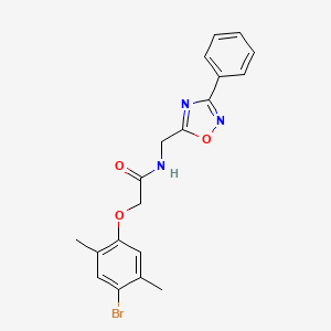 2-(4-bromo-2,5-dimethylphenoxy)-N-[(3-phenyl-1,2,4-oxadiazol-5-yl)methyl]acetamide