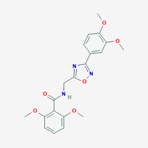molecular formula C20H21N3O6 B360390 N-{[3-(3,4-dimethoxyphenyl)-1,2,4-oxadiazol-5-yl]methyl}-2,6-dimethoxybenzamide CAS No. 887695-50-3