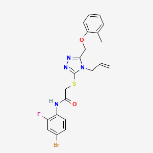 N-(4-bromo-2-fluorophenyl)-2-({5-[(2-methylphenoxy)methyl]-4-(prop-2-en-1-yl)-4H-1,2,4-triazol-3-yl}sulfanyl)acetamide