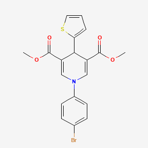 dimethyl 1-(4-bromophenyl)-4-(2-thienyl)-1,4-dihydro-3,5-pyridinedicarboxylate