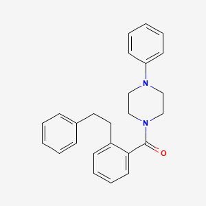 molecular formula C25H26N2O B3603931 1-phenyl-4-[2-(2-phenylethyl)benzoyl]piperazine 