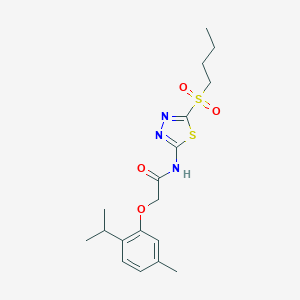 N-(5-(butylsulfonyl)-1,3,4-thiadiazol-2-yl)-2-(2-isopropyl-5-methylphenoxy)acetamide