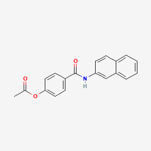 molecular formula C19H15NO3 B3603974 [4-(Naphthalen-2-ylcarbamoyl)phenyl] acetate 