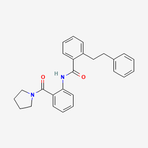 molecular formula C26H26N2O2 B3603977 2-(2-phenylethyl)-N-[2-(1-pyrrolidinylcarbonyl)phenyl]benzamide 