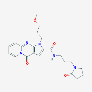 1-(3-methoxypropyl)-4-oxo-N-(3-(2-oxopyrrolidin-1-yl)propyl)-1,4-dihydropyrido[1,2-a]pyrrolo[2,3-d]pyrimidine-2-carboxamide