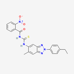 N-({[2-(4-ethylphenyl)-6-methyl-2H-1,2,3-benzotriazol-5-yl]amino}carbonothioyl)-2-nitrobenzamide