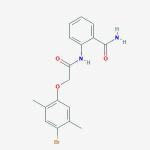 2-[[2-(4-Bromo-2,5-dimethylphenoxy)acetyl]amino]benzamide