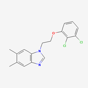 molecular formula C17H16Cl2N2O B3604036 1-[2-(2,3-dichlorophenoxy)ethyl]-5,6-dimethyl-1H-benzimidazole 