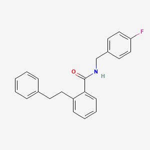 molecular formula C22H20FNO B3604051 N-[(4-fluorophenyl)methyl]-2-(2-phenylethyl)benzamide 