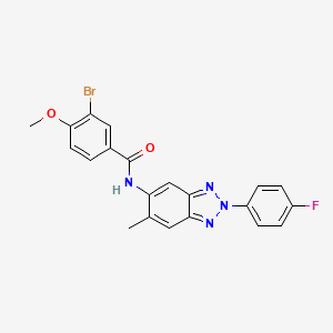 3-bromo-N-[2-(4-fluorophenyl)-6-methyl-2H-1,2,3-benzotriazol-5-yl]-4-methoxybenzamide