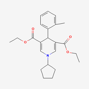 diethyl 1-cyclopentyl-4-(2-methylphenyl)-1,4-dihydro-3,5-pyridinedicarboxylate