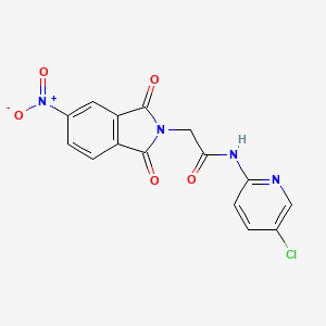 molecular formula C15H9ClN4O5 B3604070 N-(5-chloro-2-pyridinyl)-2-(5-nitro-1,3-dioxo-1,3-dihydro-2H-isoindol-2-yl)acetamide 