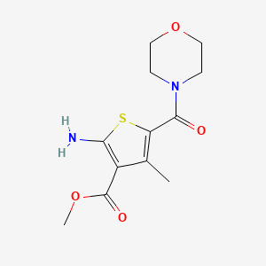 molecular formula C12H16N2O4S B3604114 methyl 2-amino-4-methyl-5-(4-morpholinylcarbonyl)-3-thiophenecarboxylate 