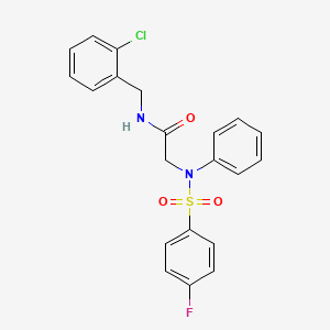 N~1~-(2-chlorobenzyl)-N~2~-[(4-fluorophenyl)sulfonyl]-N~2~-phenylglycinamide