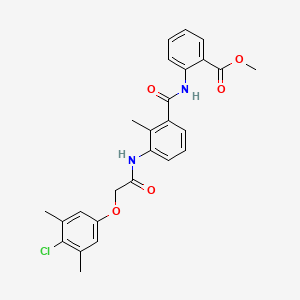 methyl 2-[(3-{[(4-chloro-3,5-dimethylphenoxy)acetyl]amino}-2-methylbenzoyl)amino]benzoate