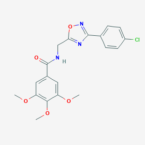 molecular formula C19H18ClN3O5 B360416 N-{[3-(4-chlorophenyl)-1,2,4-oxadiazol-5-yl]methyl}-3,4,5-trimethoxybenzamide CAS No. 876666-75-0