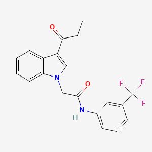 2-(3-propionyl-1H-indol-1-yl)-N-[3-(trifluoromethyl)phenyl]acetamide