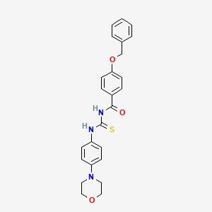 molecular formula C25H25N3O3S B3604179 4-(benzyloxy)-N-({[4-(4-morpholinyl)phenyl]amino}carbonothioyl)benzamide 