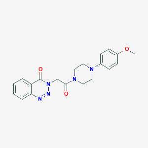 molecular formula C20H21N5O3 B360419 3-(2-(4-(4-methoxyphenyl)piperazin-1-yl)-2-oxoethyl)benzo[d][1,2,3]triazin-4(3H)-one CAS No. 440332-25-2