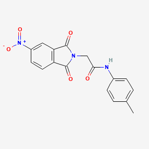 molecular formula C17H13N3O5 B3604192 N-(4-methylphenyl)-2-(5-nitro-1,3-dioxo-1,3-dihydro-2H-isoindol-2-yl)acetamide 