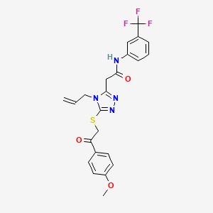 2-[5-{[2-(4-methoxyphenyl)-2-oxoethyl]sulfanyl}-4-(prop-2-en-1-yl)-4H-1,2,4-triazol-3-yl]-N-[3-(trifluoromethyl)phenyl]acetamide