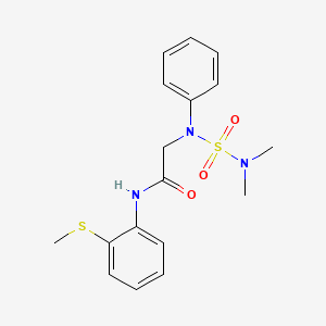 2-[(DIMETHYLSULFAMOYL)(PHENYL)AMINO]-N-[2-(METHYLSULFANYL)PHENYL]ACETAMIDE