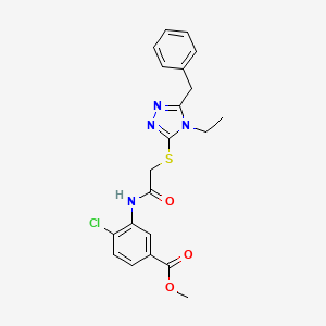 methyl 3-({[(5-benzyl-4-ethyl-4H-1,2,4-triazol-3-yl)thio]acetyl}amino)-4-chlorobenzoate