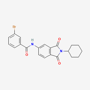 3-bromo-N-(2-cyclohexyl-1,3-dioxo-2,3-dihydro-1H-isoindol-5-yl)benzamide