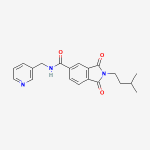 2-(3-methylbutyl)-1,3-dioxo-N-(pyridin-3-ylmethyl)-2,3-dihydro-1H-isoindole-5-carboxamide