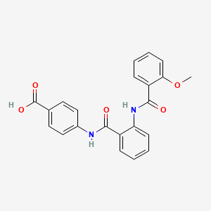 molecular formula C22H18N2O5 B3604226 4-({2-[(2-methoxybenzoyl)amino]benzoyl}amino)benzoic acid 