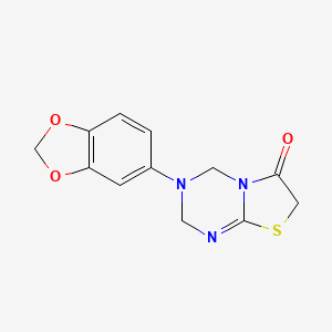 3-(1,3-benzodioxol-5-yl)-3,4-dihydro-2H-[1,3]thiazolo[3,2-a][1,3,5]triazin-6(7H)-one