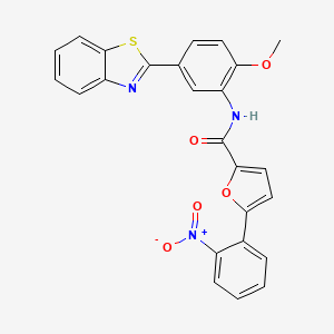 N-[5-(1,3-benzothiazol-2-yl)-2-methoxyphenyl]-5-(2-nitrophenyl)-2-furamide