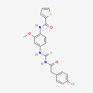 N-{4-[({[(4-chlorophenyl)acetyl]amino}carbonothioyl)amino]-2-methoxyphenyl}-2-thiophenecarboxamide