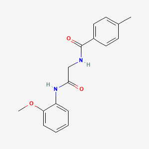 molecular formula C17H18N2O3 B3604372 N-{2-[(2-methoxyphenyl)amino]-2-oxoethyl}-4-methylbenzamide 