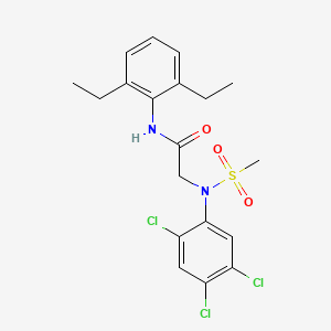 molecular formula C19H21Cl3N2O3S B3604403 N~1~-(2,6-diethylphenyl)-N~2~-(methylsulfonyl)-N~2~-(2,4,5-trichlorophenyl)glycinamide 