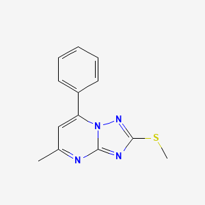 molecular formula C13H12N4S B3604411 5-methyl-2-(methylthio)-7-phenyl[1,2,4]triazolo[1,5-a]pyrimidine 