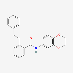 molecular formula C23H21NO3 B3604420 N-(2,3-dihydro-1,4-benzodioxin-6-yl)-2-(2-phenylethyl)benzamide 