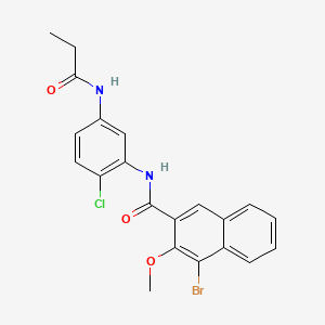 4-bromo-N-[2-chloro-5-(propionylamino)phenyl]-3-methoxy-2-naphthamide