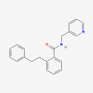molecular formula C21H20N2O B3604438 2-(2-phenylethyl)-N-(3-pyridinylmethyl)benzamide 