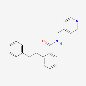 molecular formula C21H20N2O B3604445 2-(2-phenylethyl)-N-(4-pyridinylmethyl)benzamide 