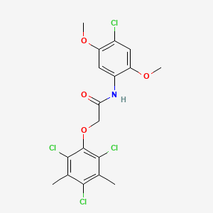 molecular formula C18H17Cl4NO4 B3604448 N-(4-chloro-2,5-dimethoxyphenyl)-2-(2,4,6-trichloro-3,5-dimethylphenoxy)acetamide 