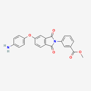 molecular formula C22H16N2O5 B3604460 methyl 3-[5-(4-aminophenoxy)-1,3-dioxo-1,3-dihydro-2H-isoindol-2-yl]benzoate 